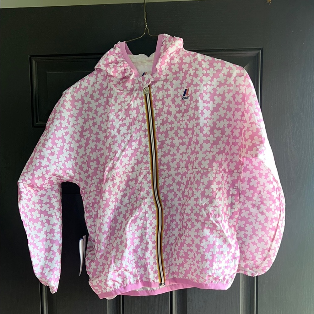 K-Way (J. Crew) Pink Floral Kids Jacket